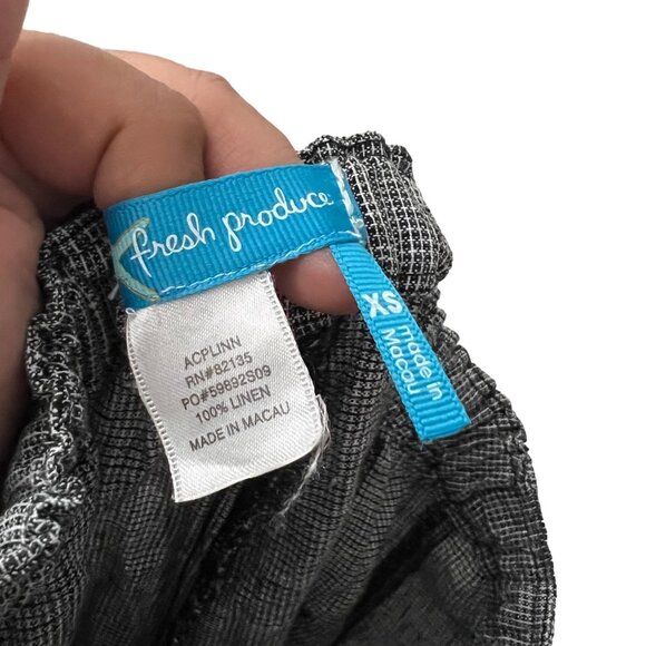 Fresh Produce Womens Navy Micro Grid Pattern Straight Leg Ankle Pants Size XS - Picture 3 of 5